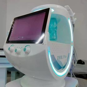 7 in 1 Ultrasonic cryotherapy Ice blue magic mirror skin analyzer microdermabrasion skin care machine Multifunctional ce